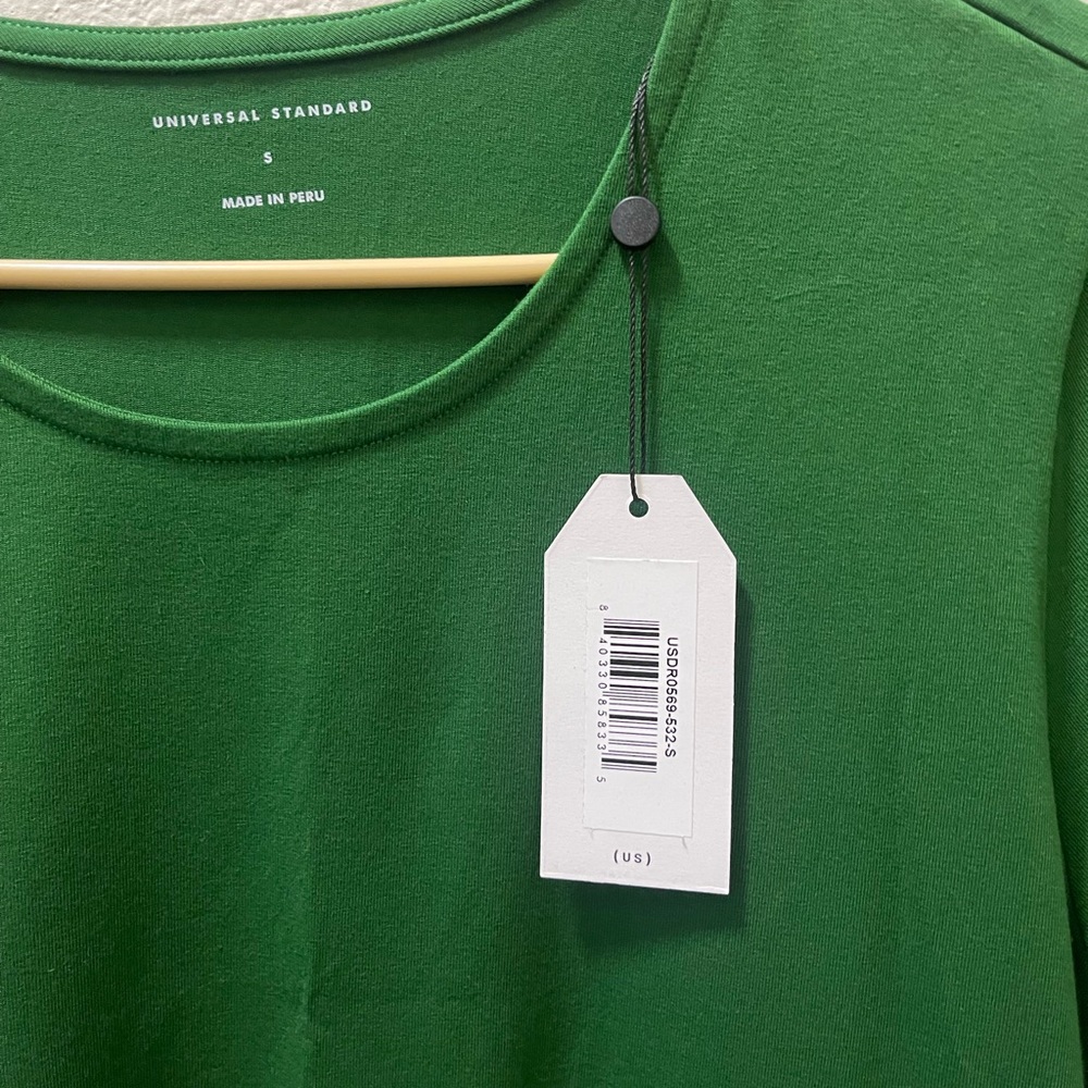 Women’s Green T-shirt dress - Picture 2 of 3